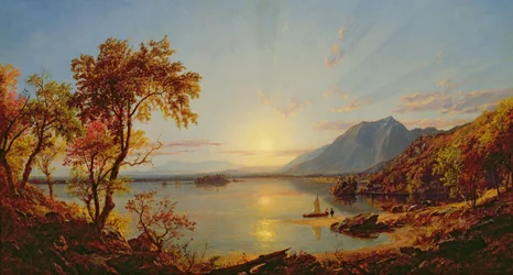 Sonnenuntergang, Lake George, New York, 1867